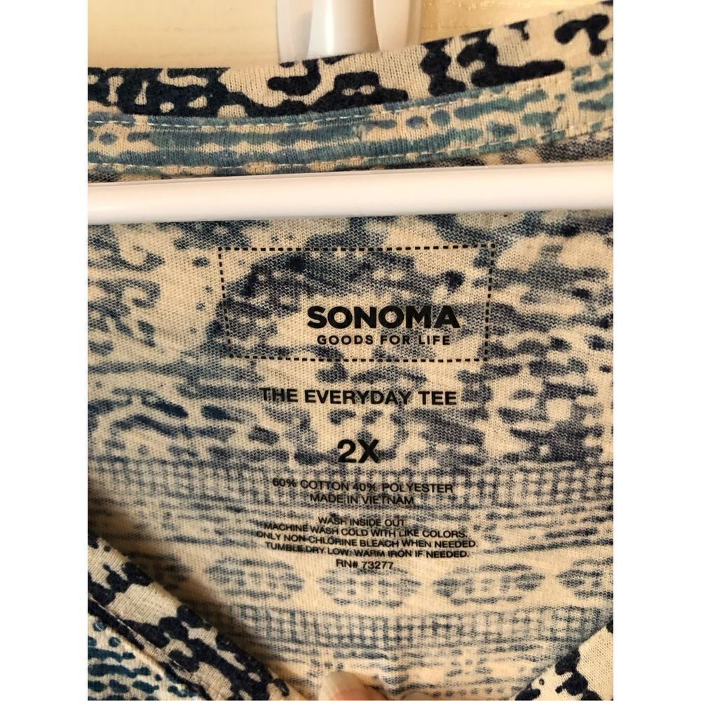 Sonoma Vee Neck LS Tee 2X - Picture 4 of 7